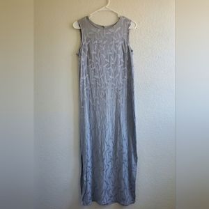 Suzanne Grae Sz 12 (Australian) Gray  Long Dress Slits On Bottom Side